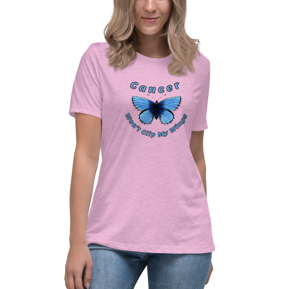 Cancer Won't Clip My Wings  - Women's Relaxed T-Shirt