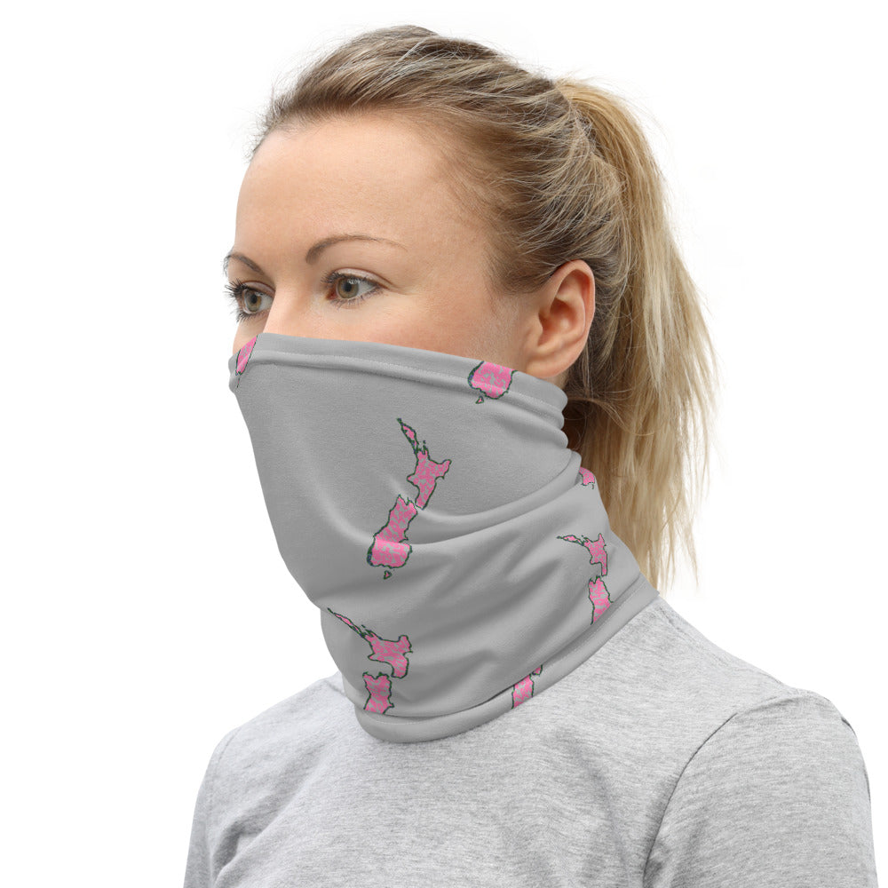 NZ Breast Cancer Grey - Neck Gaiter