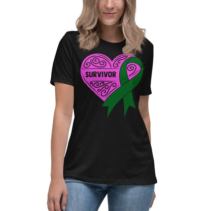 Survivor Pink Liver Cancer -- Womens Relaxed T Shirt