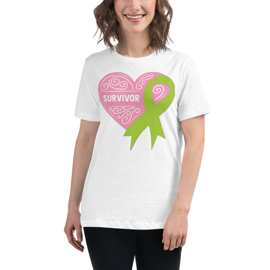 Survivor Pink Non Hodgkin Lymphoma Cancer -- Womens Relaxed T Shirt