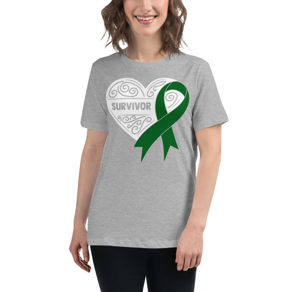 Survivor White Liver Cancer -- Womens Relaxed T Shirt