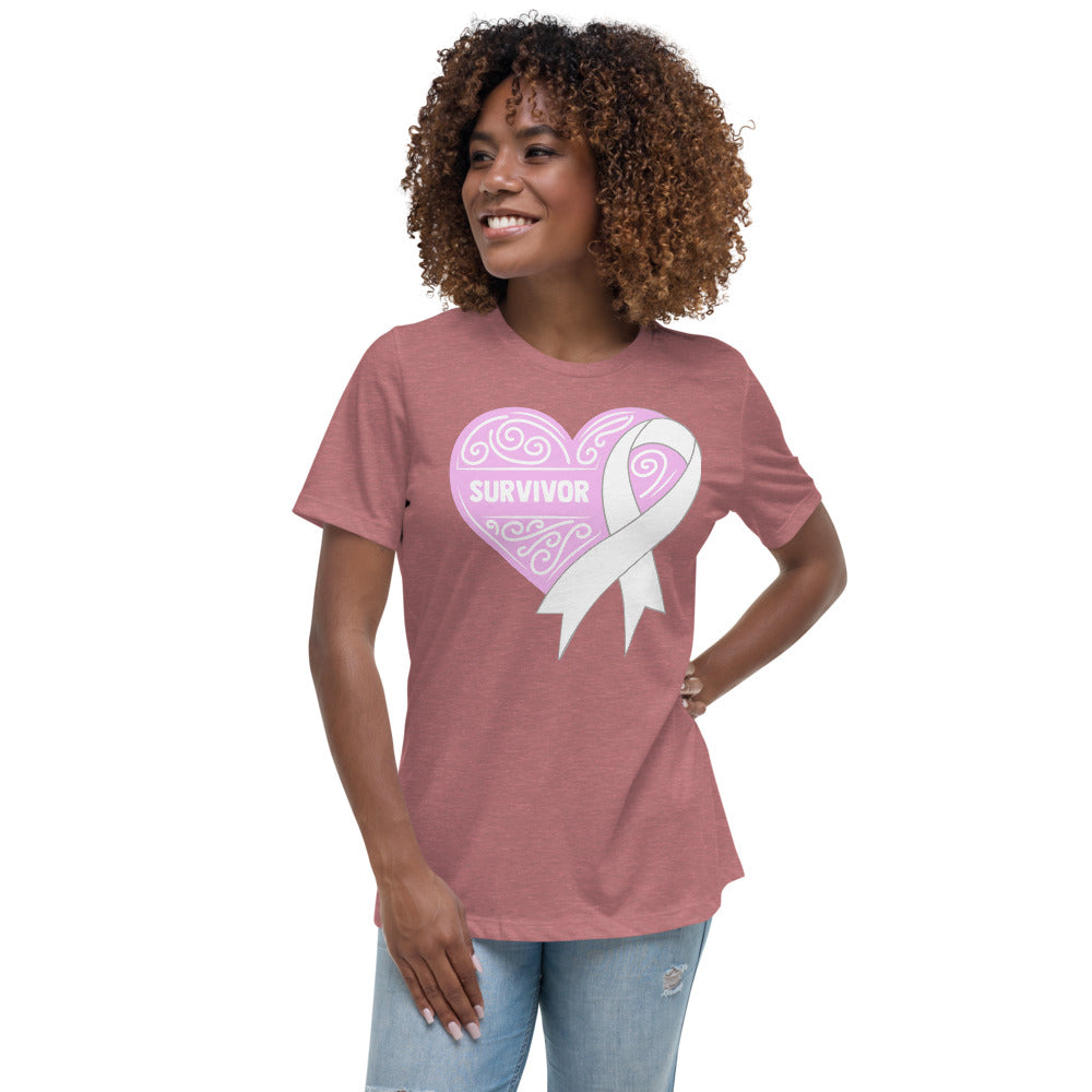 Survivor Pink Lung Cancer -- Womens Relaxed T Shirt