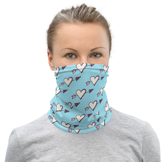 Blue Arrow Hearts - Neck Gaiter