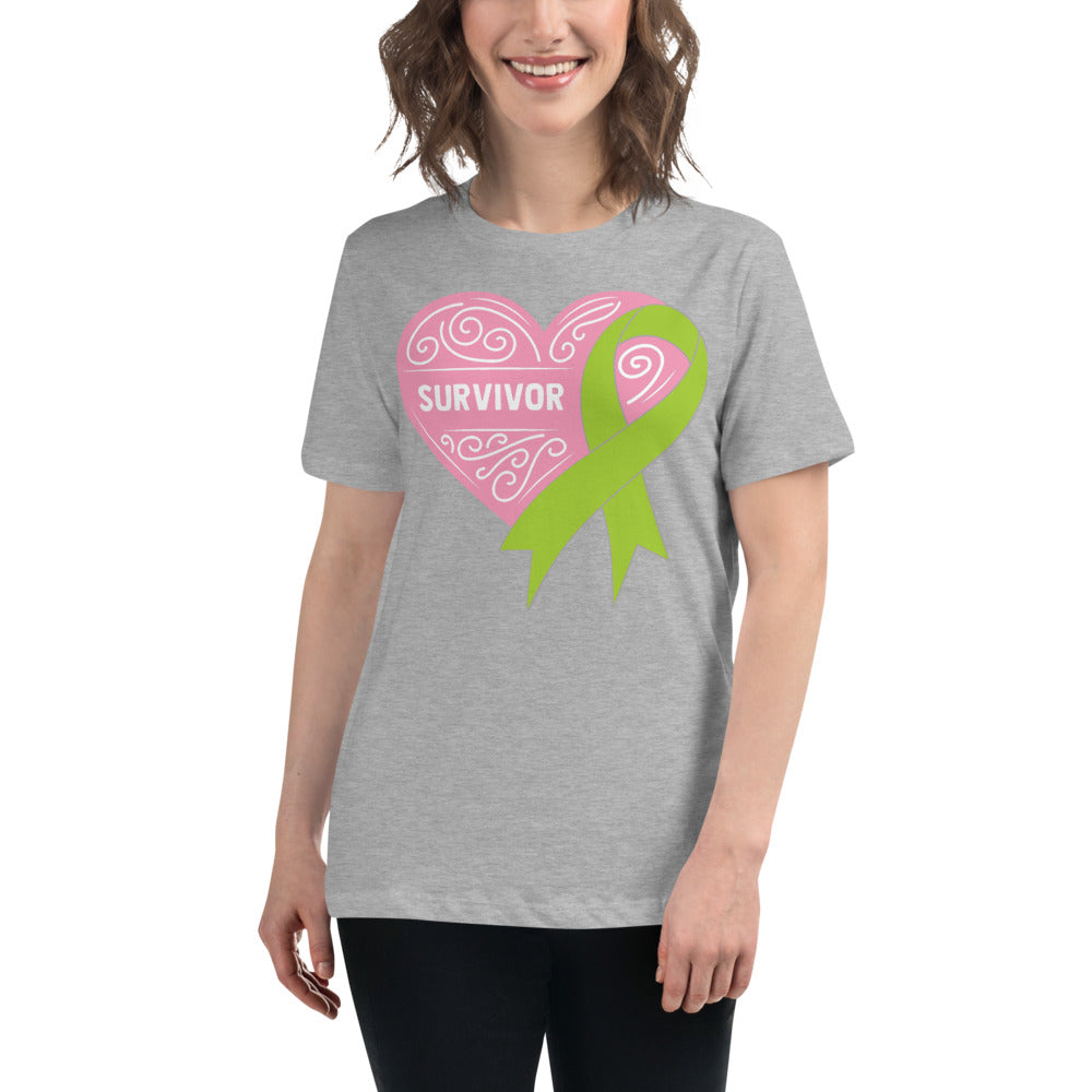 Survivor Pink Non Hodgkin Lymphoma Cancer -- Womens Relaxed T Shirt