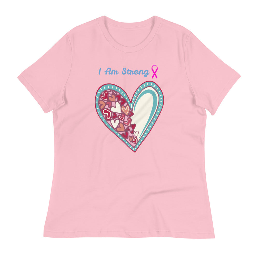 I am strong Blue Heart - Women's Relaxed T-Shirt
