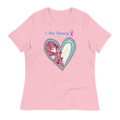 I am strong Blue Heart - Women's Relaxed T-Shirt