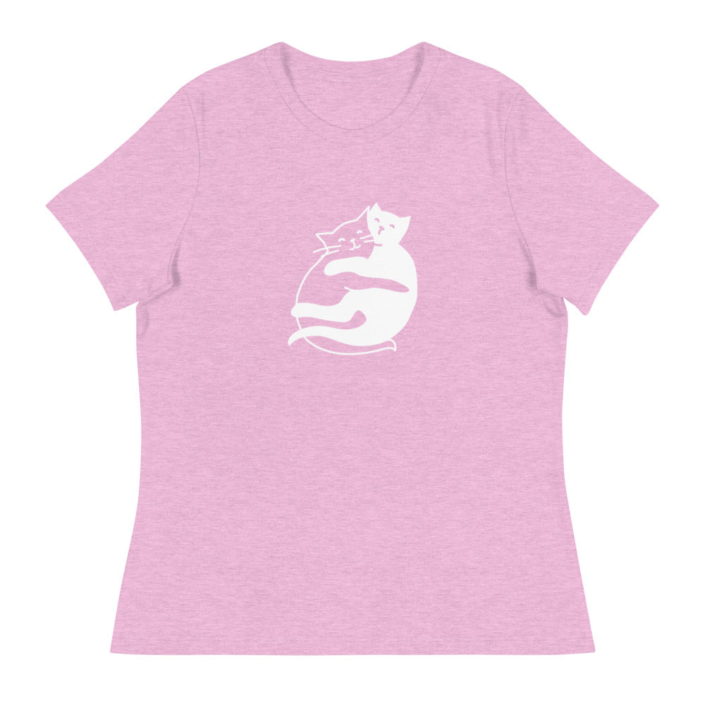 Batty Catty Yin and Yang Cats Women's Relaxed T-Shirt