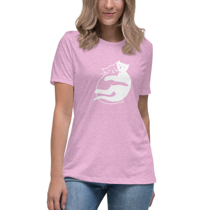 Batty Catty Yin and Yang Cats Women's Relaxed T-Shirt