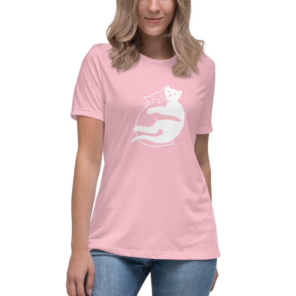 Batty Catty Yin and Yang Cats Women's Relaxed T-Shirt